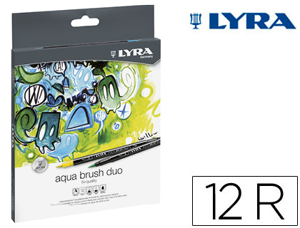 12 rotuladores Lyra Aqua Brush Dúo